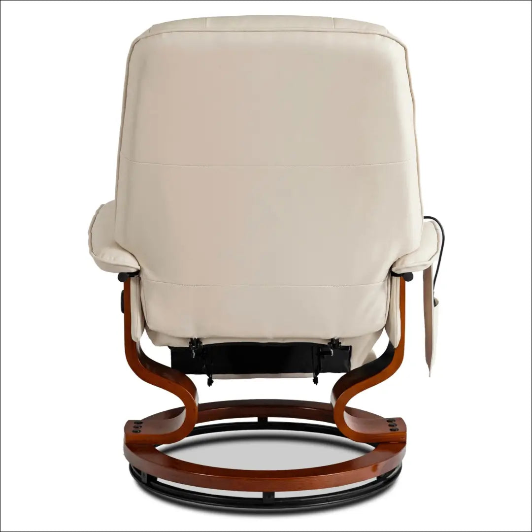 Sukamas masažinis fotelis su šildymo funkcija iš eko odos smėlio spalvos TE744 - €320 Save 15% __label:Pristatymas 5-14