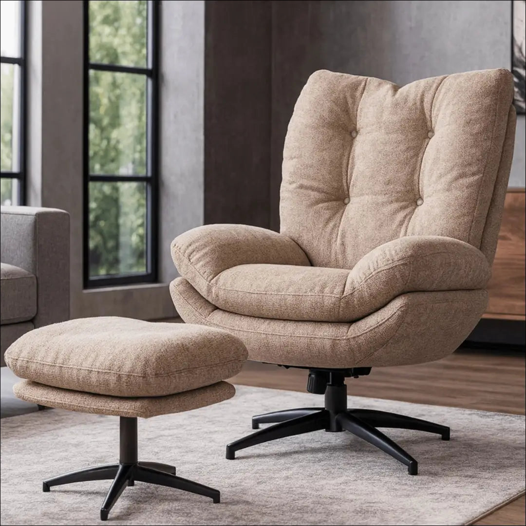 Sukamas poilsio fotelis su audiniu smėlio spalvos TE1034 - €297 Save 15% __label:Pristatymas 5-14 d.d., elite, Fotele