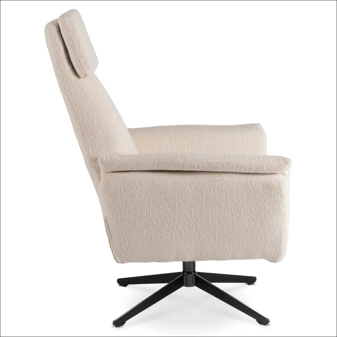 Sukamas poilsio fotelis su buklė audinio audiniu smėlio spalvos / kreminės TE867 - €321 Save 15% __label:Pristatymas