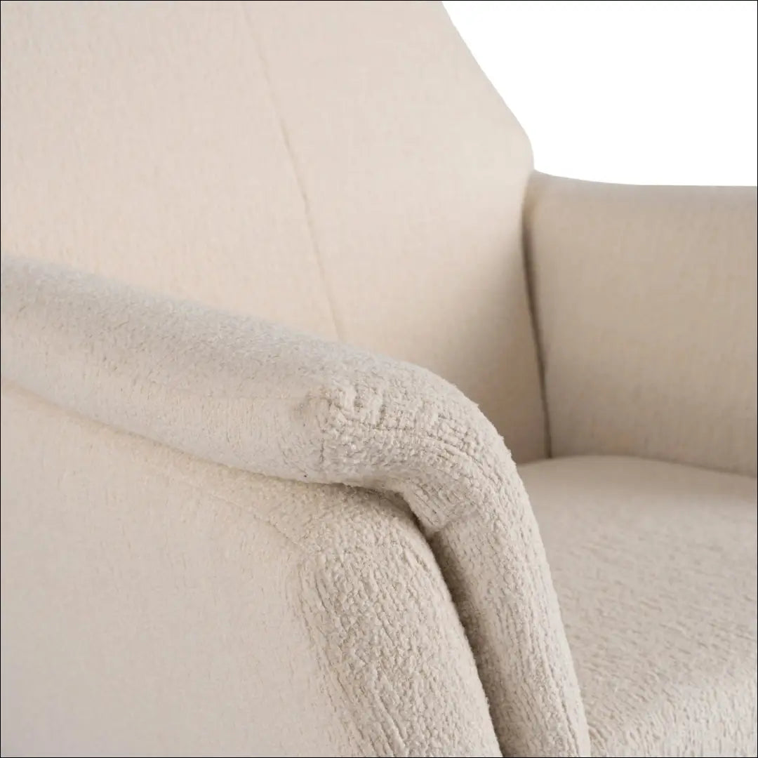 Sukamas poilsio fotelis su buklė audinio audiniu smėlio spalvos / kreminės TE867 - €321 Save 15% __label:Pristatymas