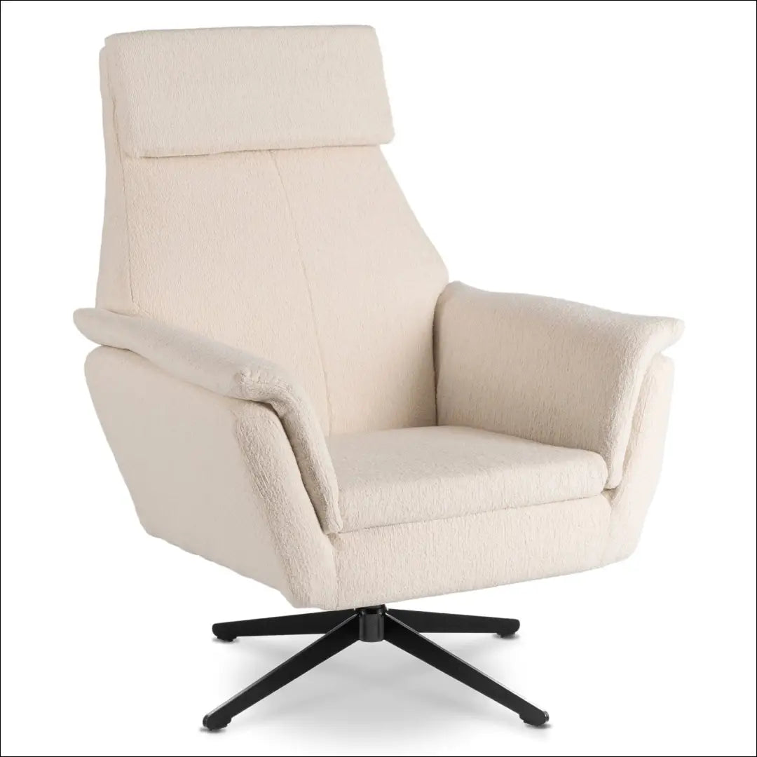 Sukamas poilsio fotelis su buklė audinio audiniu smėlio spalvos / kreminės TE867 - €321 Save 15% __label:Pristatymas