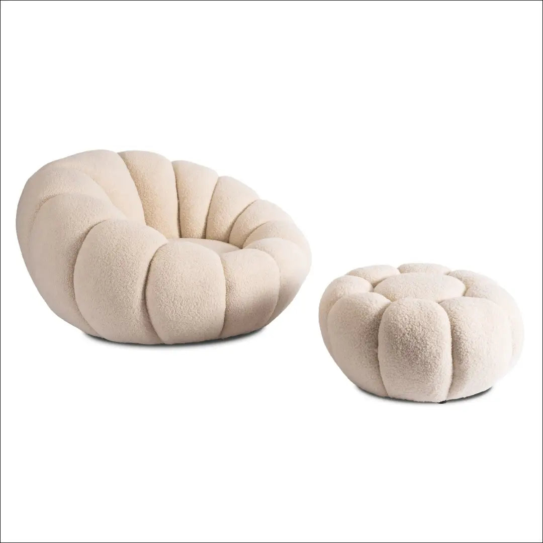 Sukamas poilsio fotelis su buklė audinio audiniu smėlio spalvos TE448 - €262 Save 15% __label:Pristatymas 5-14 d.d.,