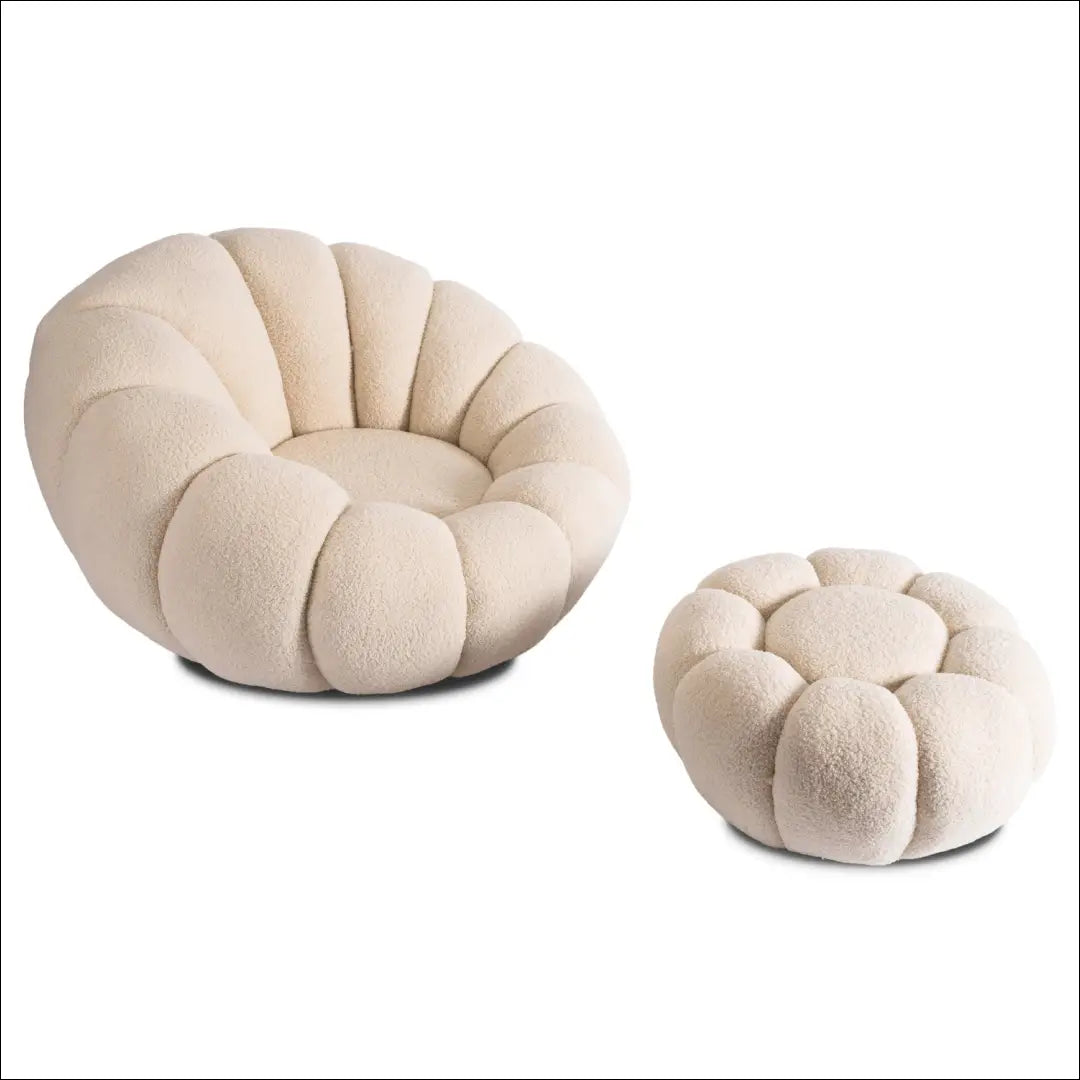 Sukamas poilsio fotelis su buklė audinio audiniu smėlio spalvos TE448 - €262 Save 15% __label:Pristatymas 5-14 d.d.,