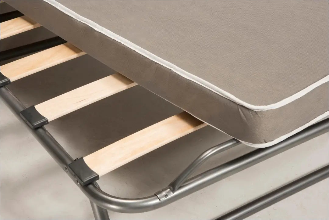 Sulankstoma lova GI944 - €90 Save 55% 50-100, __label:Pristatymas 1-2 d.d., color-pilka, material-metalas, pazeistas