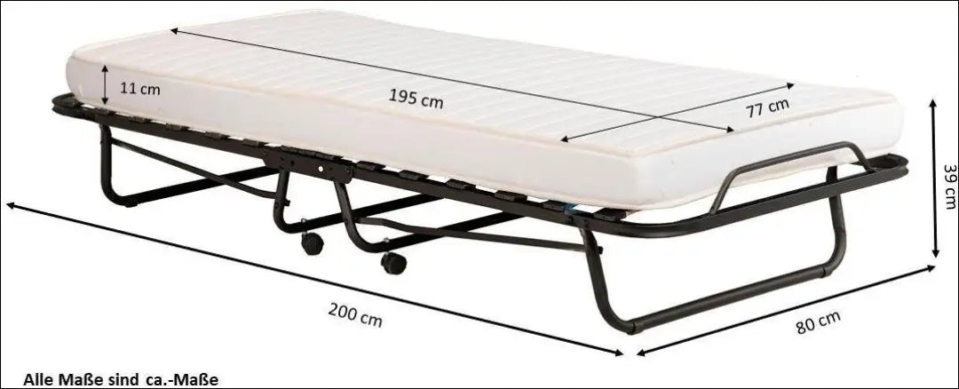 Sulankstoma lova su čiužiniu GI661 - €94 Save 50% 50-100, __label:Pristatymas 1-2 d.d., color-juoda, kita,