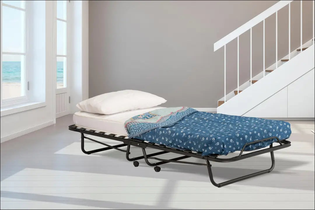 Sulankstoma lova su čiužiniu GI673 - €109 Save 50% 100-200, __label:Pristatymas 1-2 d.d., color-juoda, kita,