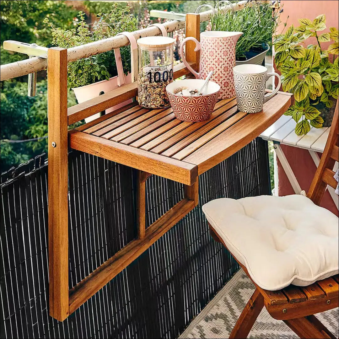 Sulankstomas balkono staliukas LI763 - €39 Save 50% 25-50, __label:Pristatymas 1-2 d.d., color-ruda, lauko baldai,