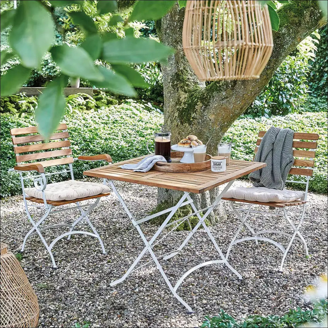 Sulankstomų sodo kėdžių komplektas (2vnt) LI769 - €93 Save 50% 50-100, __label:Pristatymas 1-2 d.d., color-balta,