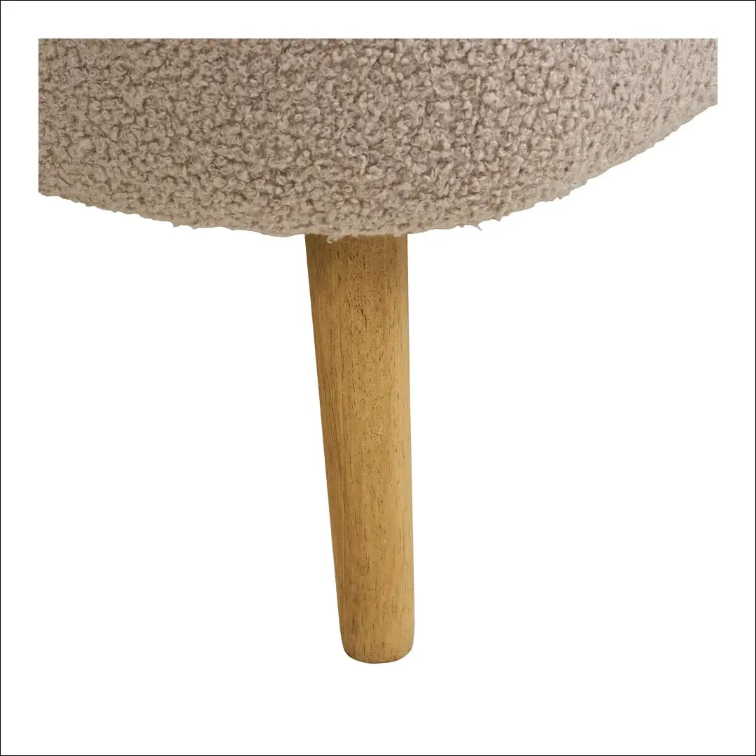 Suoliukas su daiktadėže bouclé smėlio spalvos 95x37x45 cm RD257 - €145 Save 15% 100-200, __label:Pristatymas 5-14 d.d.,