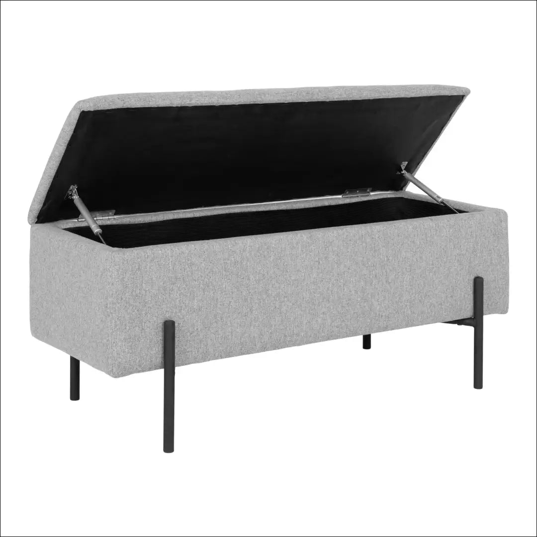 Suoliukas su daiktadėže šviesiai pilkas 95x36,5x43 cm RD260 - €160 Save 15% 100-200, __label:Pristatymas 5-14 d.d.,