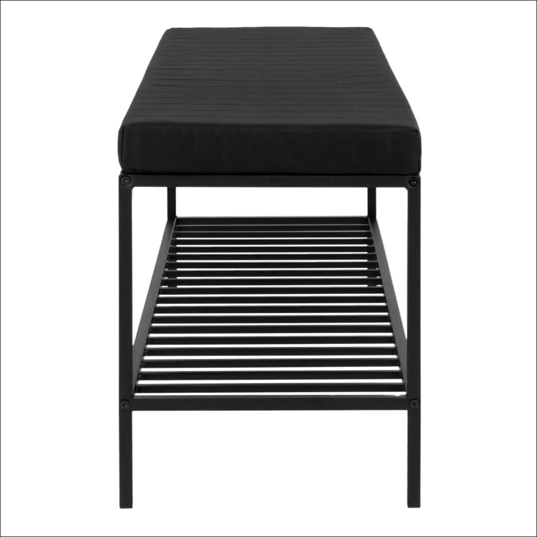 Suoliukas su pagalvėle ir lentyna juodas juodomis kojelėmis 100x36x48,5 cm RD253 - €111 Save 15% 100-200,