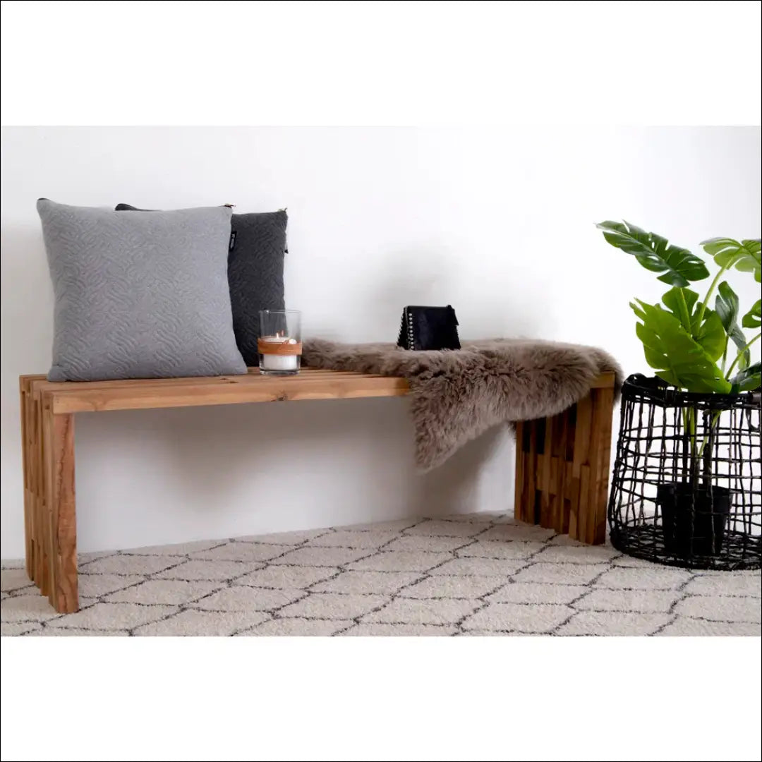 Suoliukas tikmedžio natūralios spalvos 140x35x48 cm RD250 - €252 Save 15% __label:Pristatymas 5-14 d.d., Benches,