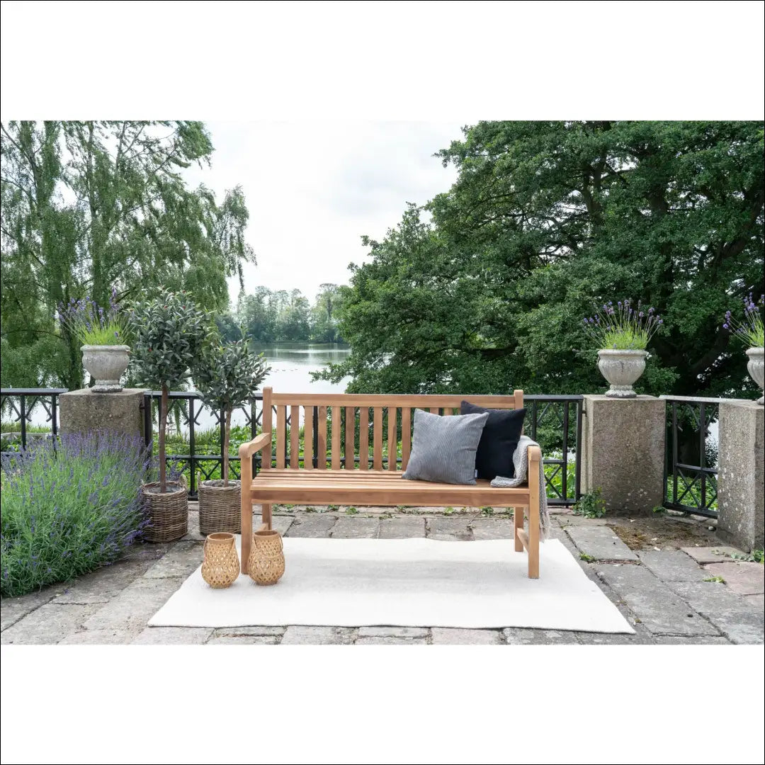 Suoliukas tikmedžio natūralus 150x62x92 cm RD247 - €382 Save 15% __label:Pristatymas 5-14 d.d., Benches, Natūrali,