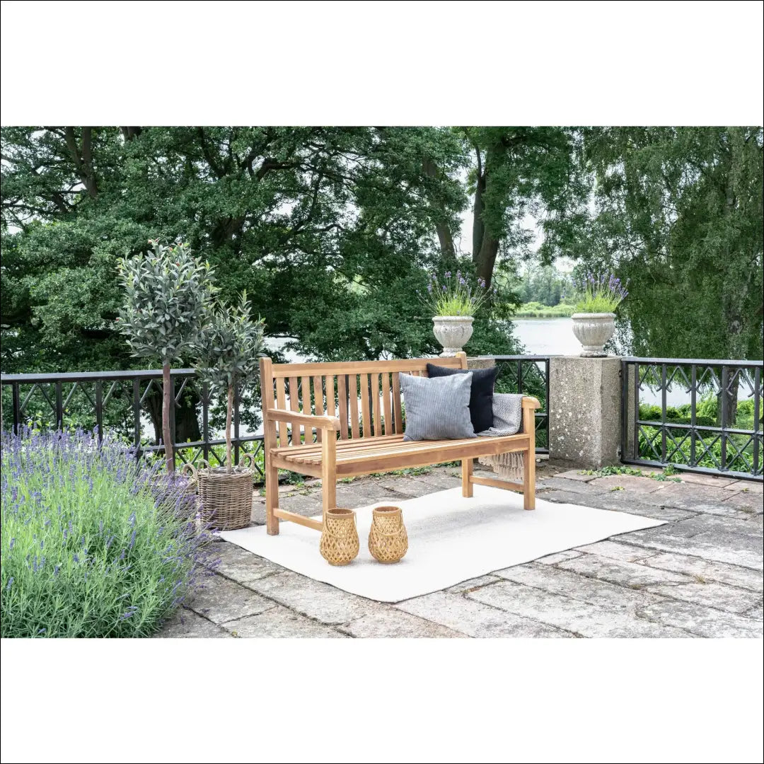 Suoliukas tikmedžio natūralus 150x62x92 cm RD247 - €382 Save 15% __label:Pristatymas 5-14 d.d., Benches, Natūrali,