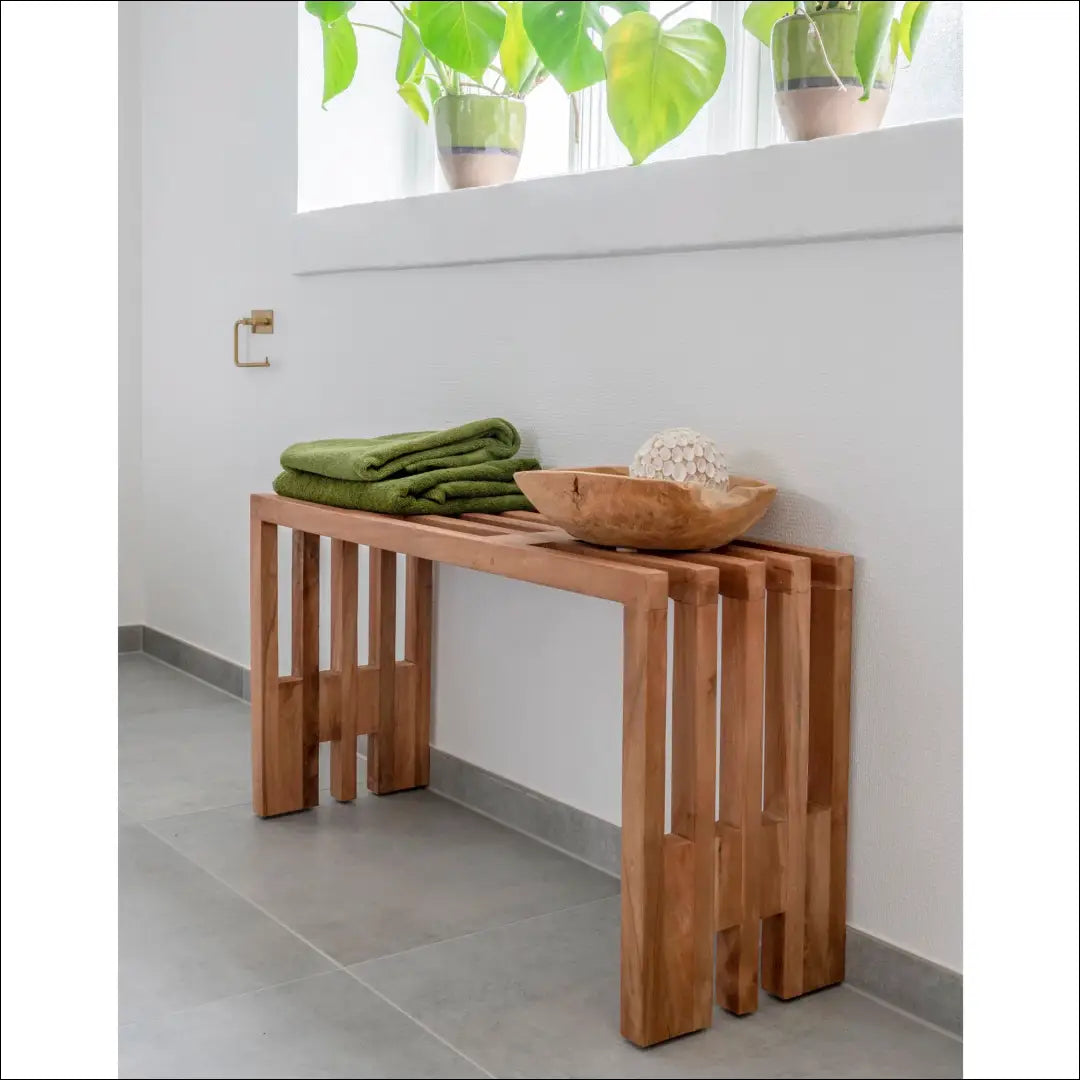 Suoliukas tikmedžio natūralus 90x30x49 cm RD251 - €172 Save 15% 100-200, __label:Pristatymas 5-14 d.d., Benches,