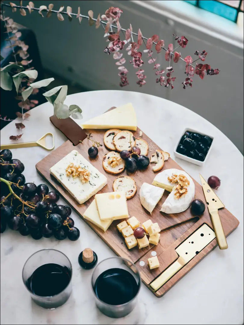 Sūrio pjaustymo ir serviravimo lentelė DI2508 - €30 Save 55% 25-50, __label:Pristatymas 1-2 d.d., color-auksine,