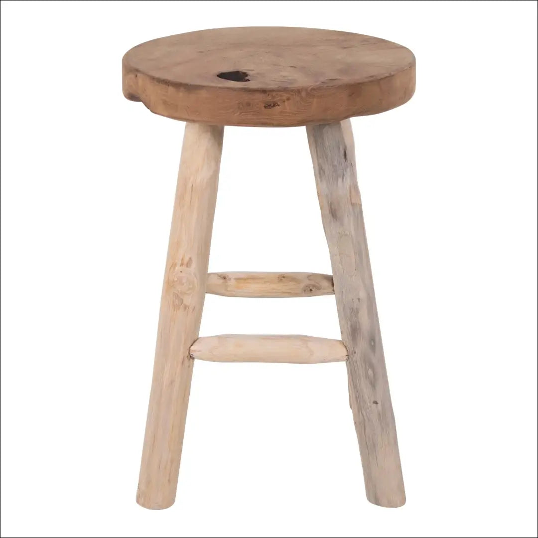 Taburetė tikmedžio natūrali 4 kojelės ø30x45 cm RD271 - €63 Save 15% 50-100, __label:Pristatymas 5-14 d.d., Natūrali,