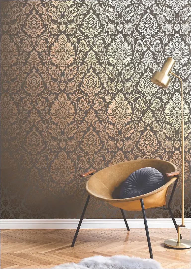 Tapetas DI9727 €33 Save 60% 25 50, __label:Pristatymas 1 2 d.d., color auksine, pilka, interjeras €25 to €50 Wallpaper