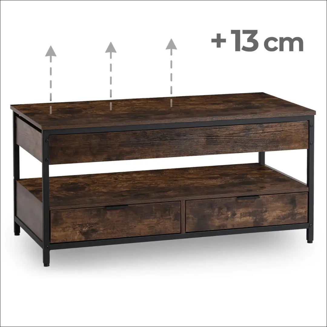 Transformuojamas kavos staliukas prailginamas juodos spalvos / ąžuolo 100 cm TE1106 - €149 Save 15% 100-200,