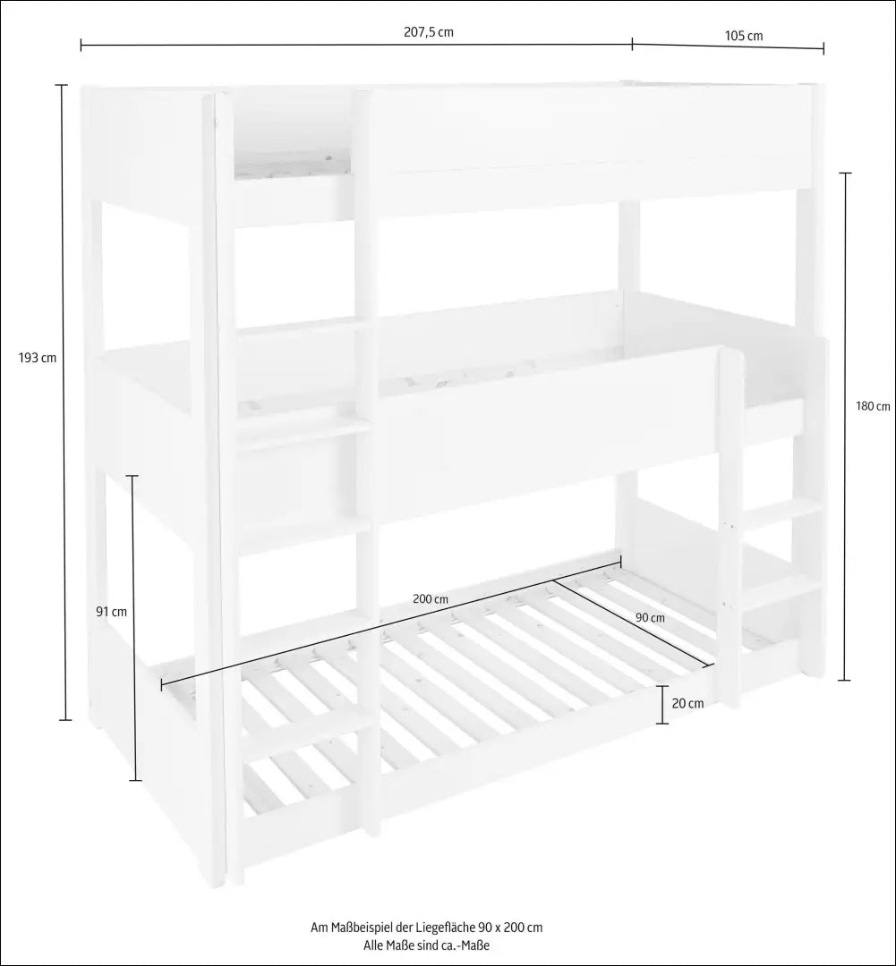 Triaukštė lovytė GI757 - €315 Save 50% __label:Pristatymas 1-2 d.d., color-balta, lovos-miegamojo, material-mdf,