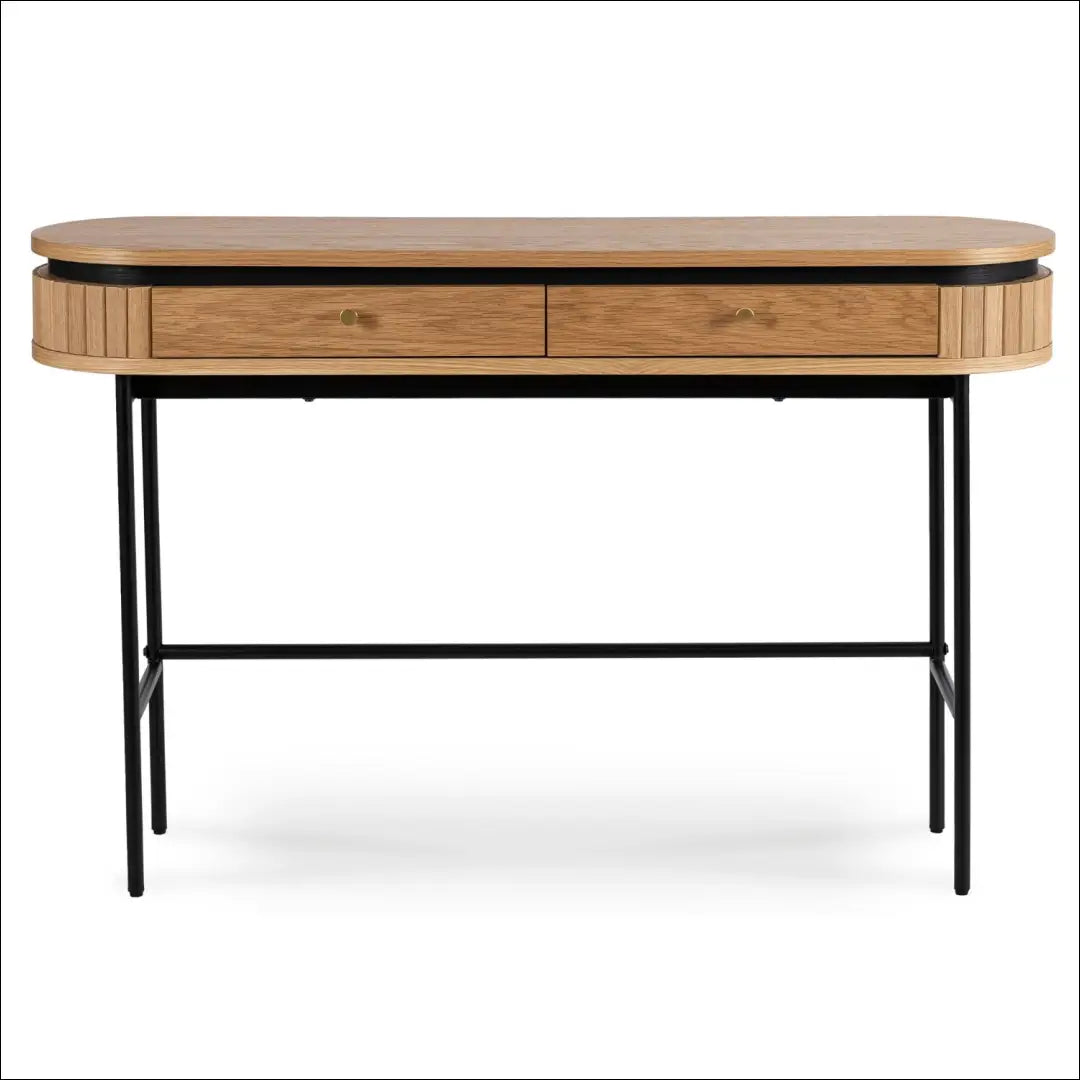 Konsolė staliukas su rievėtu fasadu ąžuolo spalvos TE612 - €279 Save 15% __label:Pristatymas 5-14 d.d., elite,