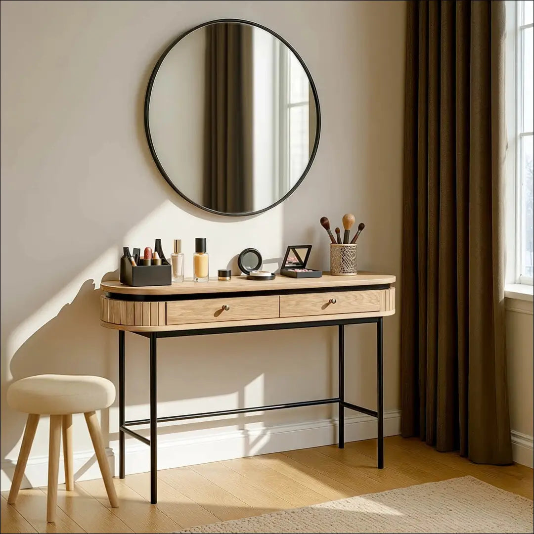 Konsolė staliukas su rievėtu fasadu ąžuolo spalvos TE612 - €279 Save 15% __label:Pristatymas 5-14 d.d., elite,