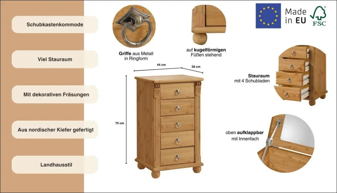 Tualetinis staliukas su veidrodžiu SI2498 - €105 Save 50% 100-200, __label:Pristatymas 1-2 d.d., color-ruda, komodos,