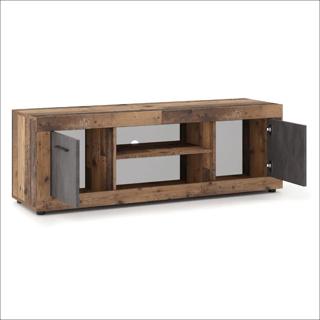 TV spintelė ąžuolo spalvos / grafito 140 cm TE1194 - €87 Save 10% 50-100, __label:Pristatymas 5-14 d.d., elite, Szafki