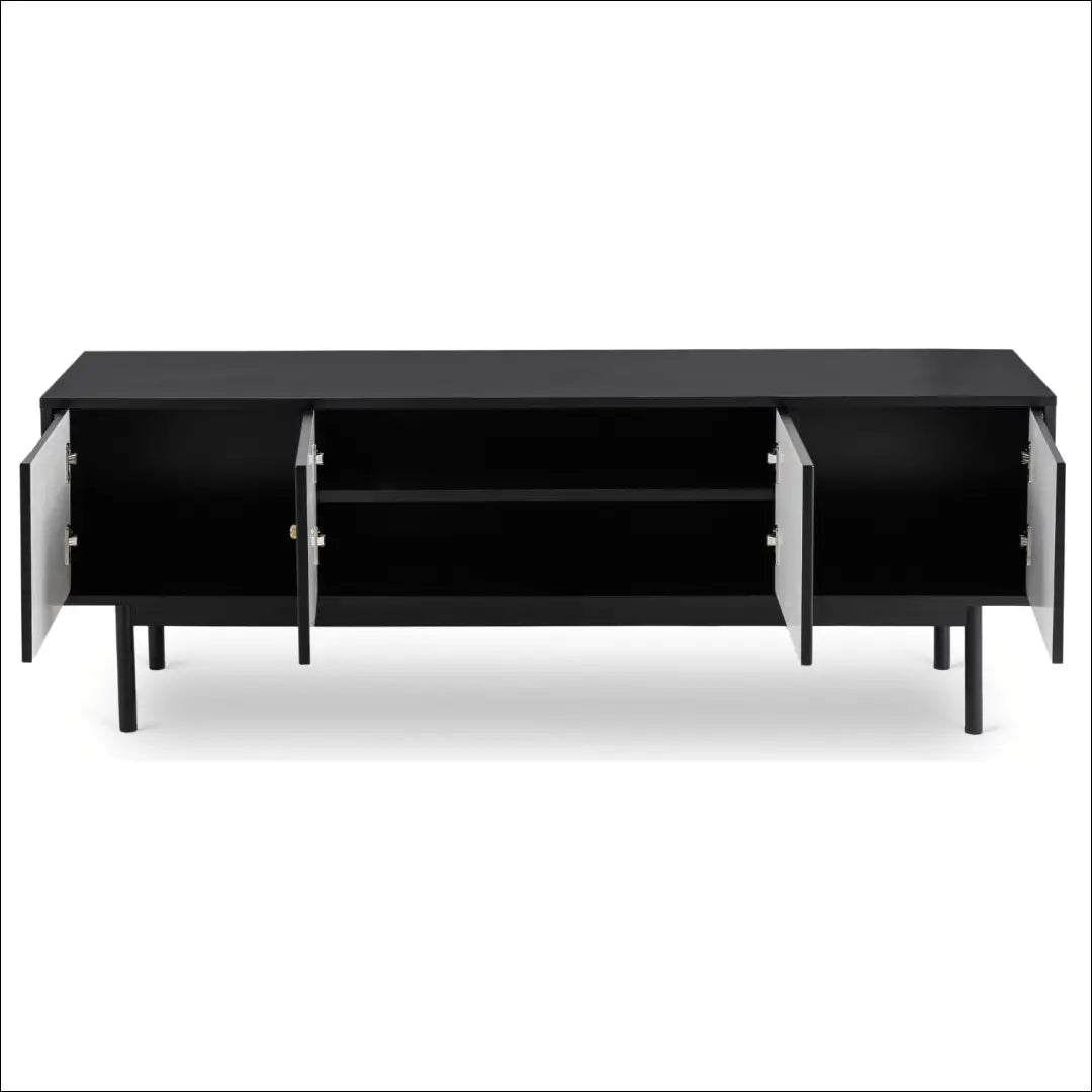 TV spintelė juodos spalvos 155 cm TE784 - €238 Save 15% __label:Pristatymas 5-14 d.d., elite, Meble skrzyniowe,