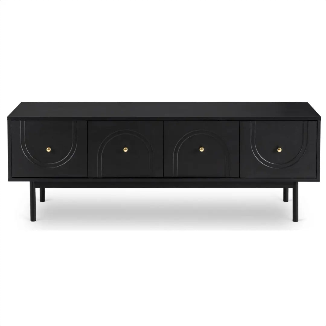 TV spintelė juodos spalvos 155 cm TE784 - €238 Save 15% __label:Pristatymas 5-14 d.d., elite, Meble skrzyniowe,