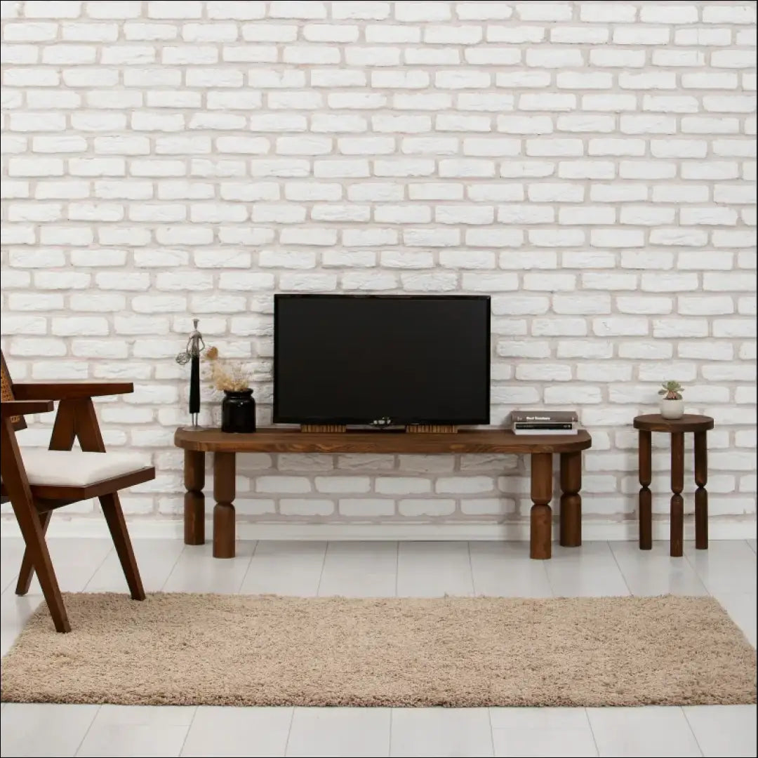 TV staliukas SI1242 - €192 Save 60% 100-200, __label:Pristatymas 1-2 d.d., color-ruda, material-medzio-masyvas,