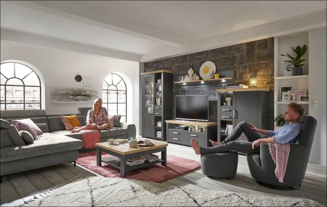 TV staliukas SI2114 - €240 Save 50% __label:Pristatymas 1-2 d.d., color-pilka, color-ruda, material-mdf,