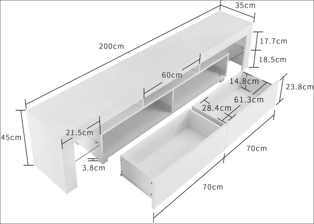 TV staliukas SI2281 - €199 Save 50% 100-200, __label:Pristatymas 1-2 d.d., color-balta, material-mdf, svetaines €100