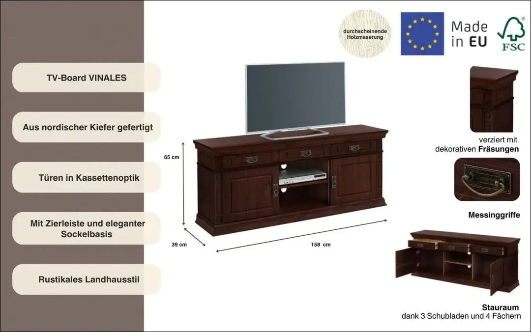 TV staliukas SI2364 - €280 Save 50% __label:Pristatymas 1-2 d.d., color-ruda, material-medzio-masyvas, over-200,
