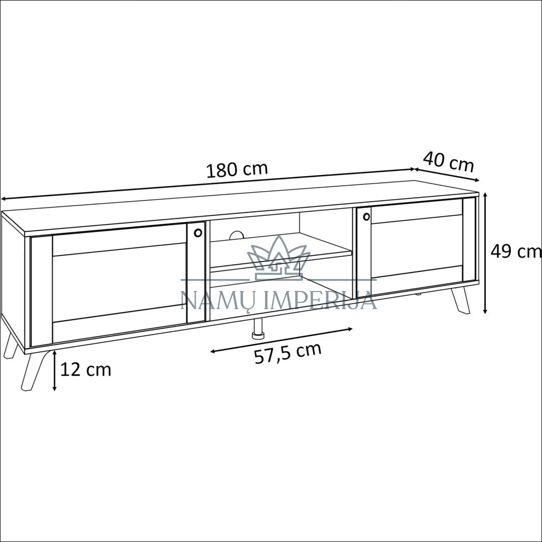 TV staliukas su sieninėmis lentynomis SI1646 - €245 Save 50% __label:Pristatymas 1-2 d.d., color-ruda,