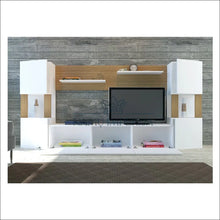 Įkelti vaizdą į galerijos rodinį, TV staliuko komplektas SI1137 - €270 Save 55% color-balta, color-ruda, material-mediena, over-200, svetaines Virš
