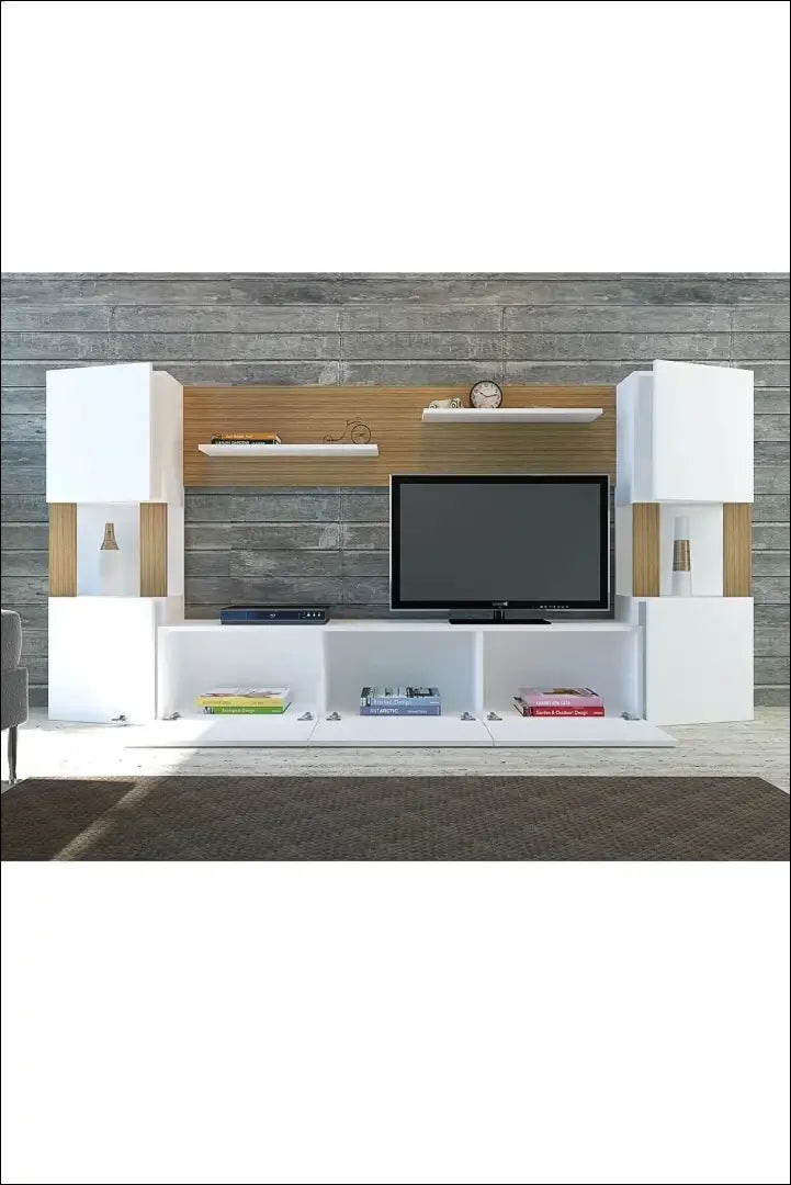 TV staliuko komplektas SI1137 - €210 Save 65% __label:Pristatymas 1-2 d.d., color-balta, color-ruda, material-mediena,