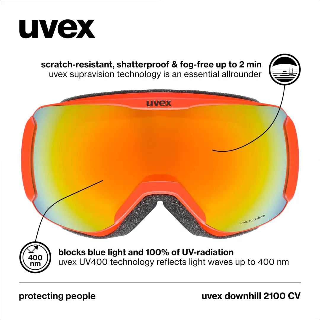 „Uvex Downhill 2100 CV“ – slidinėjimo akiniai SP215 - €55 Save 50% 50-100, __label:Pristatymas 1-2 d.d., laisvalaikis
