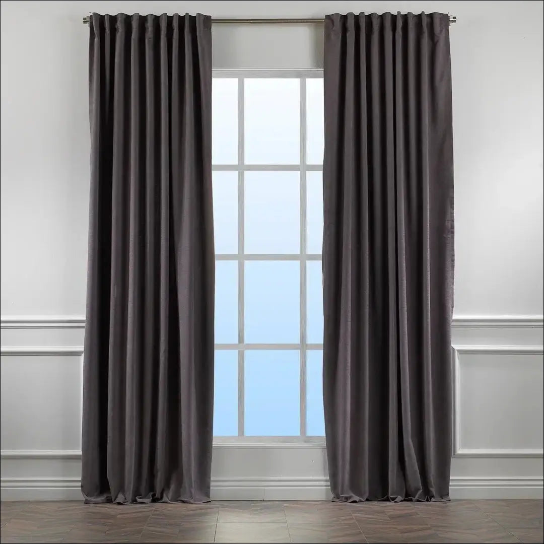 Užuolaida DI10005 - €35 Save 50% 25-50, __label:Pristatymas 1-2 d.d., color-pilka, material-aksomas,
