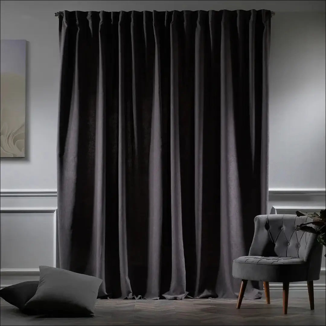 Užuolaida DI10005 - €35 Save 50% 25-50, __label:Pristatymas 1-2 d.d., color-pilka, material-aksomas,