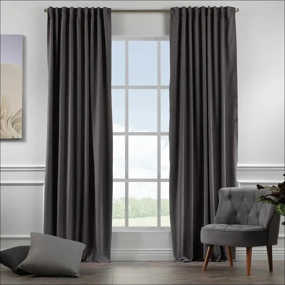 Užuolaida DI10005 - €35 Save 50% 25-50, __label:Pristatymas 1-2 d.d., color-pilka, material-aksomas,