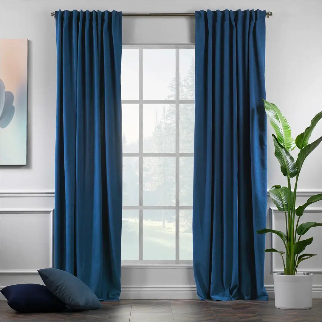 Užuolaida DI11327 - €35 Save 50% 25-50, __label:Pristatymas 1-2 d.d., color-melyna, material-aksomas,