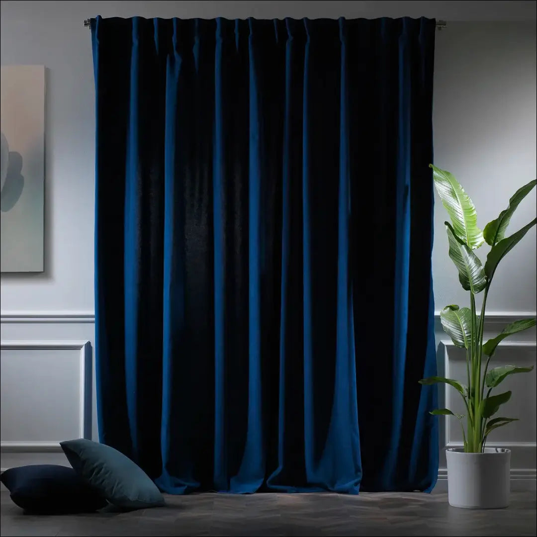 Užuolaida DI11327 - €35 Save 50% 25-50, __label:Pristatymas 1-2 d.d., color-melyna, material-aksomas,