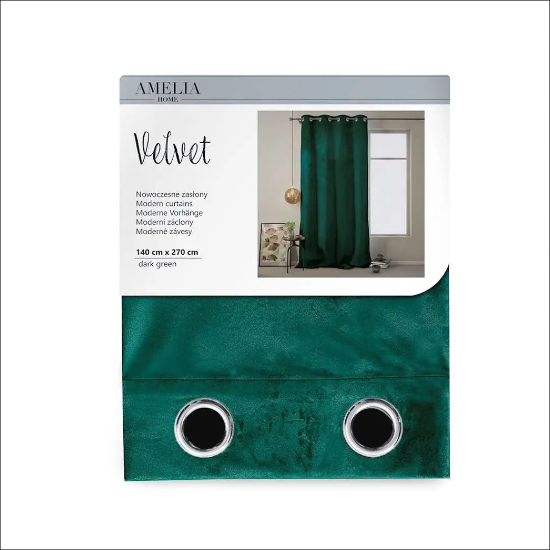 Užuolaida DI11671 - €23 Save 50% __label:Pristatymas 1-2 d.d., color-zalia, material-aksomas, material-poliesteris,