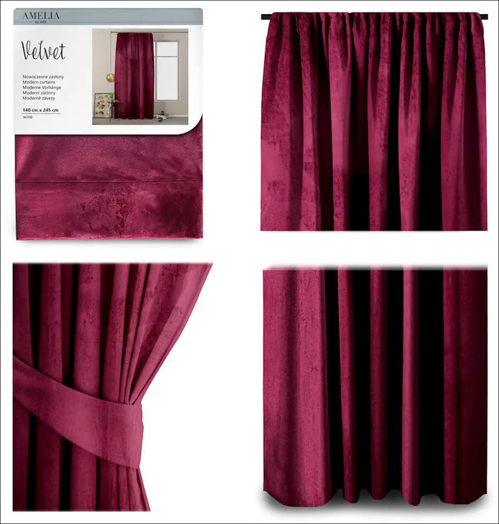 Užuolaida DI11693 - €24 Save 50% __label:Pristatymas 1-2 d.d., color-rozine, material-aksomas, material-poliesteris,