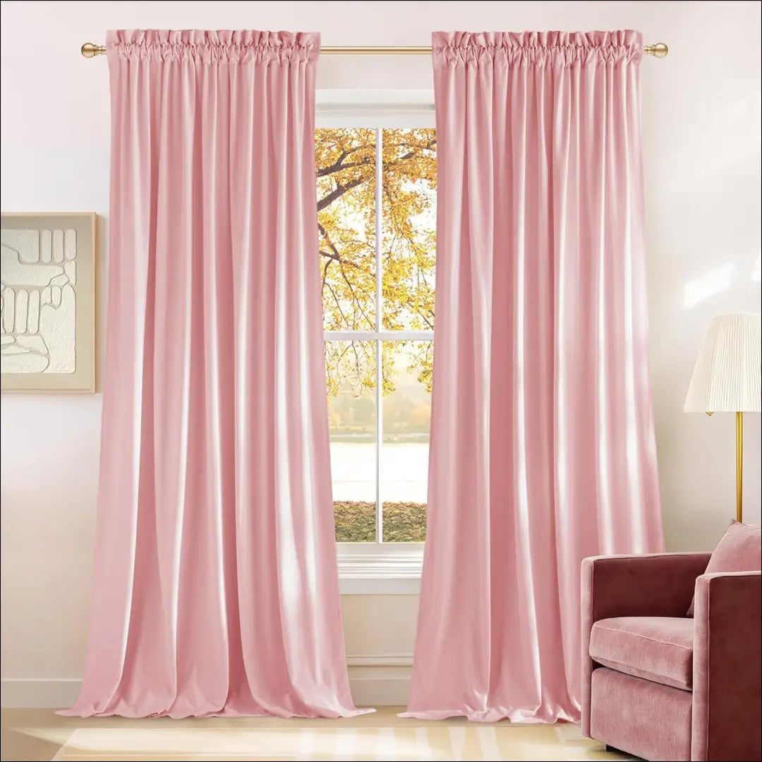 Užuolaida DI11806 - €70 Save 50% 50-100, __label:Pristatymas 1-2 d.d., color-rozine, material-aksomas,