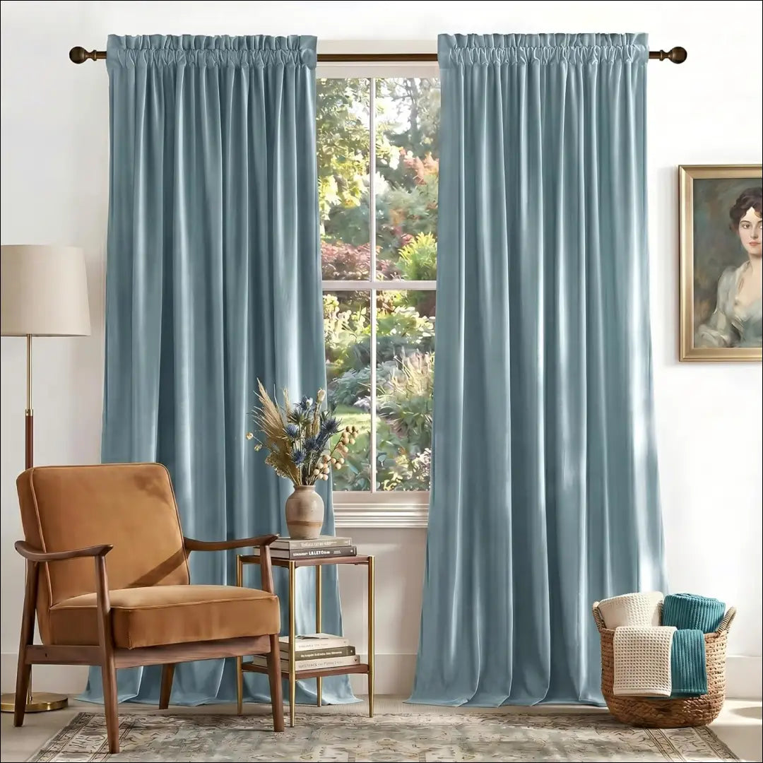 Užuolaida DI11821 - €70 Save 50% 50-100, __label:Pristatymas 1-2 d.d., color-melyna, material-aksomas,