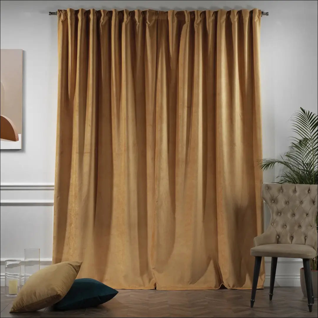 Užuolaida DI11917 - €84 Save 50% 50-100, __label:Pristatymas 1-2 d.d., color-auksine, material-aksomas,