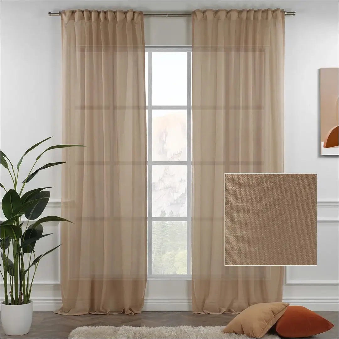 Užuolaidų komplektas (2vnt) DI11041 - €42 Save 50% 25-50, __label:Pristatymas 1-2 d.d., color-smelio,