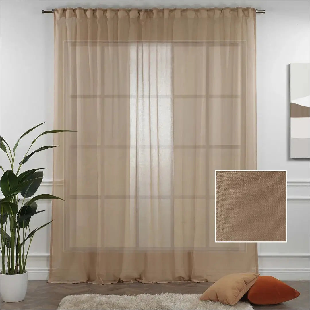 Užuolaidų komplektas (2vnt) DI11041 - €42 Save 50% 25-50, __label:Pristatymas 1-2 d.d., color-smelio,
